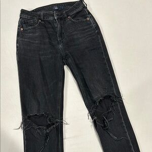 Women's Black Distressed Jeans